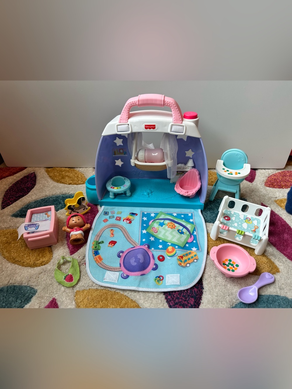 Fisher-Price Pink Little People Baby Playset with Accessories